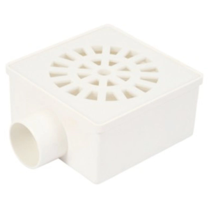 RALO SIFONADO (SECO) QUADRADO 100MM BRANCO LUCONI 1336