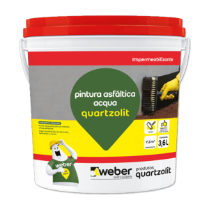 QUARTZOLIT PINTURA ASFALTICA ACQUA GALÃO 3,6L