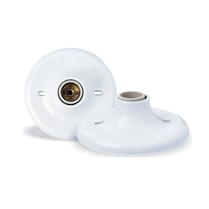 PLAFON BRANCO RECEPT. PORC. BORNE 100W 250V ILUMI 180931