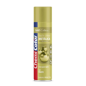 SPRAY TINTA METALICO OURO CHEMICOLOR 400ML 680105