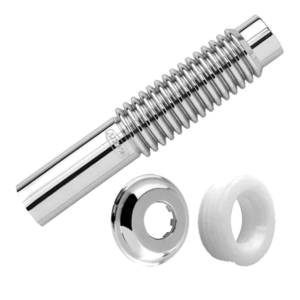 TUBO LIGACAO AJUSTAVEL CROMADO P/ VASO SANITARIO DN38 X 26CM BLUKIT 290404