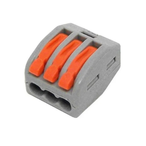 EMENDA PARA FIOS ALAVANCA 3 VIAS 0.2-4MM CINZA LUKMA 66002 (PCT:10UN)