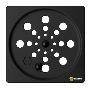 SS METAIS GRELHA INOX QUADRADA 100MM PRETA 1043