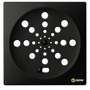 SS METAIS GRELHA INOX QUADRADA 150MM PRETA 1044