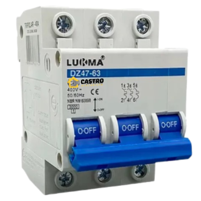 DISJUNTOR DIN UNIPOLAR 50A LUKMA